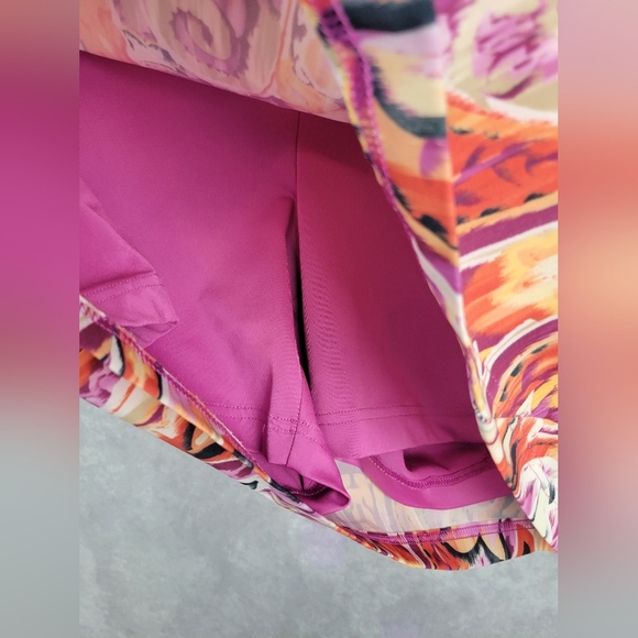 CHICO'S Skort Paisley‎ Print Active Athleisure Golf Tennis Multicolor Size 14 - Picture 7 of 10